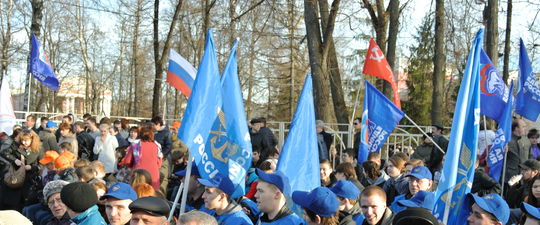Курсанты Тверского УСЦ ДОСААФ России приняли участие в митинге «Воссоединение Крыма с Россией»